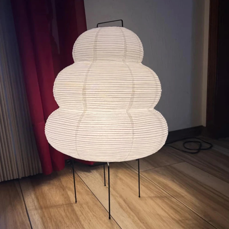 Japanese Curvy Floor Lantern Lamp