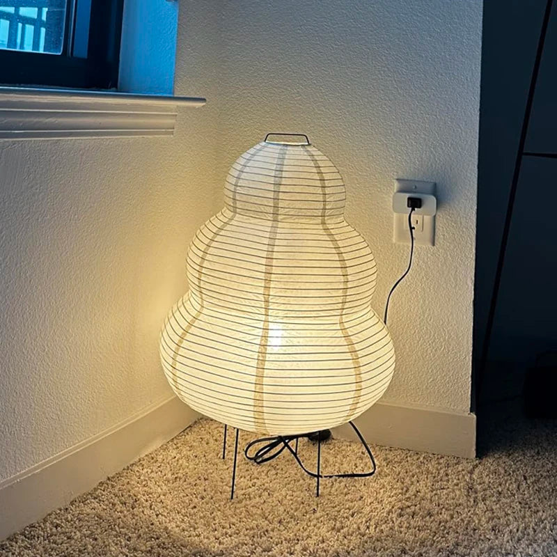 Japanese Curvy Floor Lantern Lamp