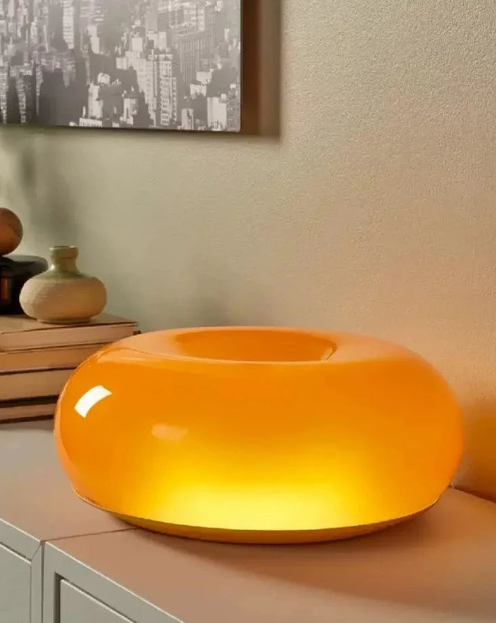 Lampe Donut en verre Bauhaus