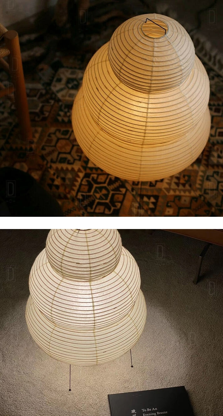 Japanese Curvy Floor Lantern Lamp