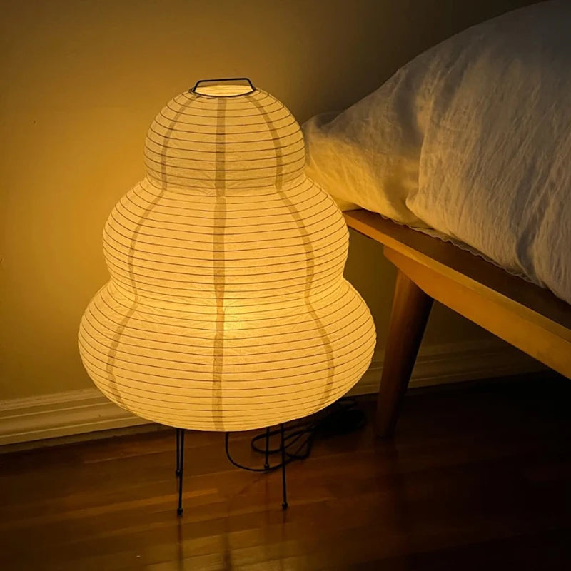 Japanese Curvy Floor Lantern Lamp