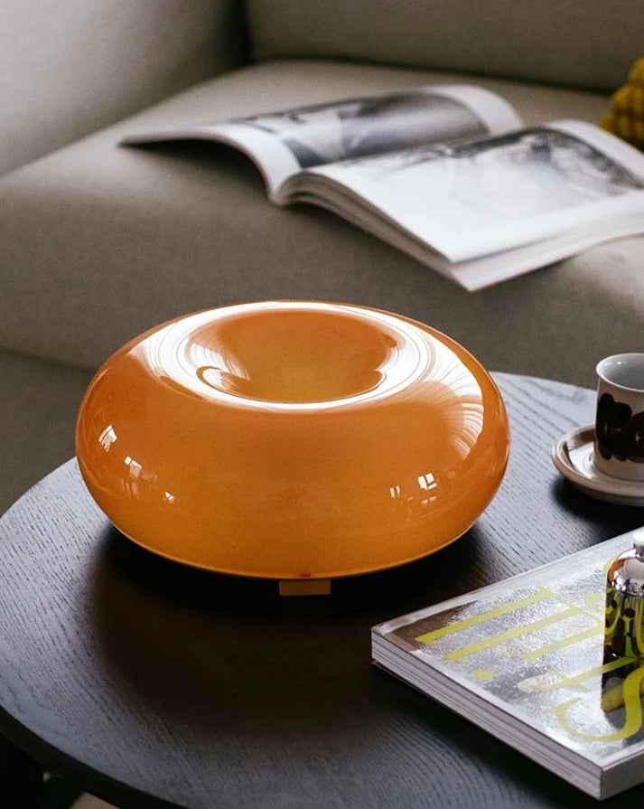 Lampe Donut en verre Bauhaus